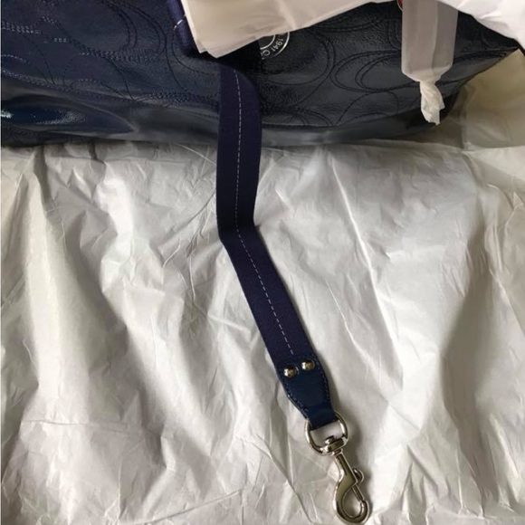 *STUNNING!* Coach Denim Blue Tote Bag/Diaper Bag in ORIGINAL PACKAGING - Picture 6 of 8